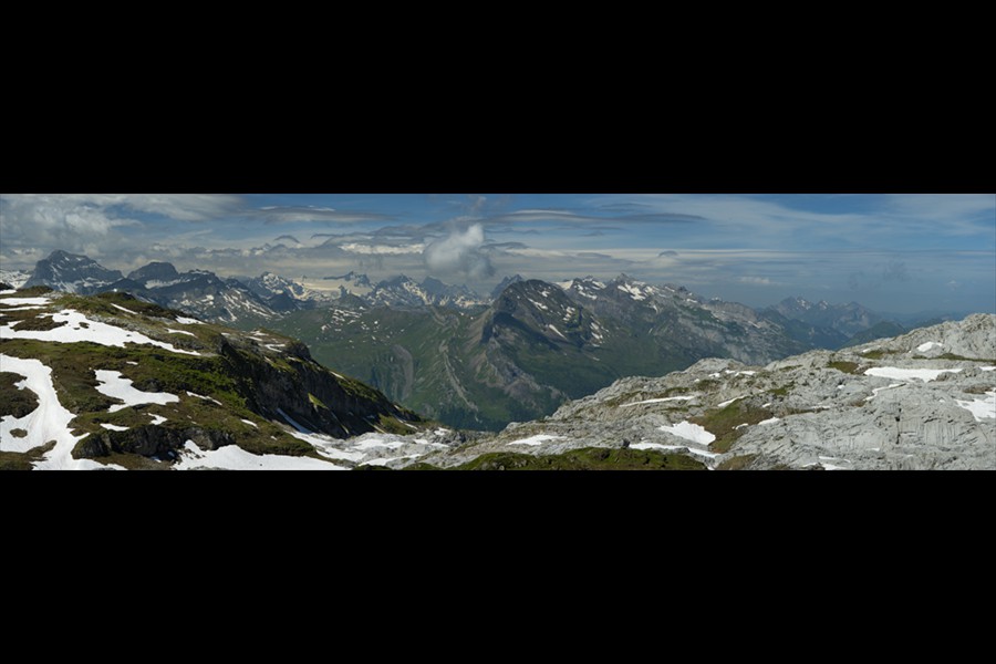 Panarama oberhalb kleines Melchtal (220 x 60 cm)